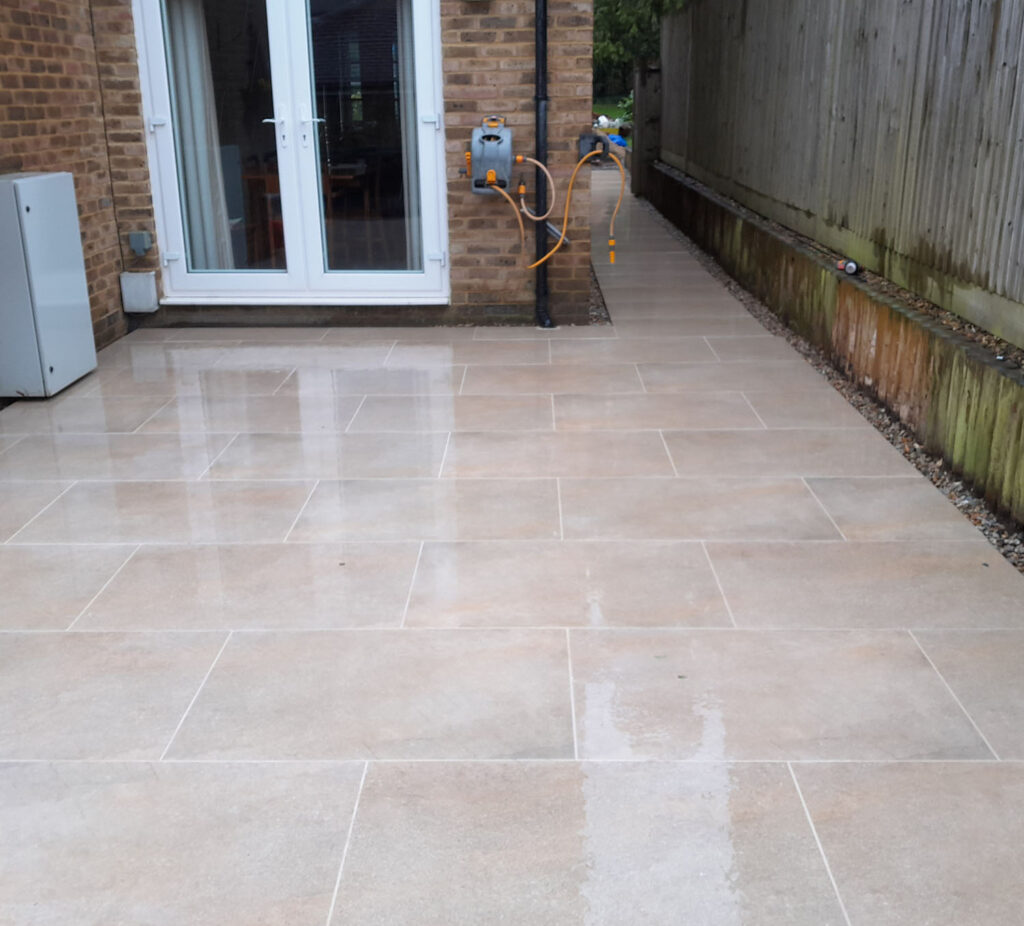 snt landcscapes, horley porcelain patio